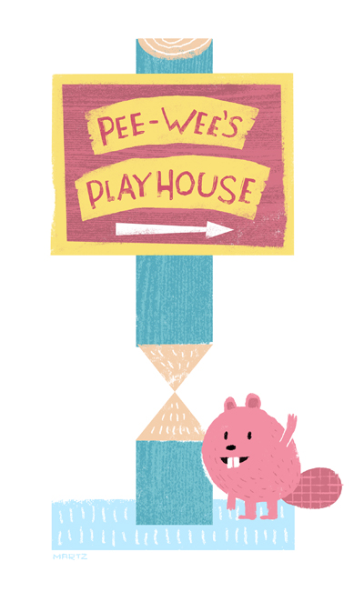 Pee Wee's Play House John Martz Color Ink Book
