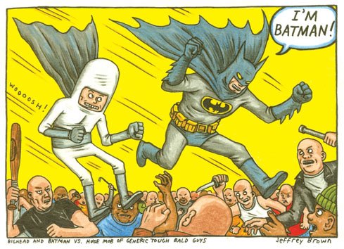 bighead batman Jeffrey Brown Color Ink Book