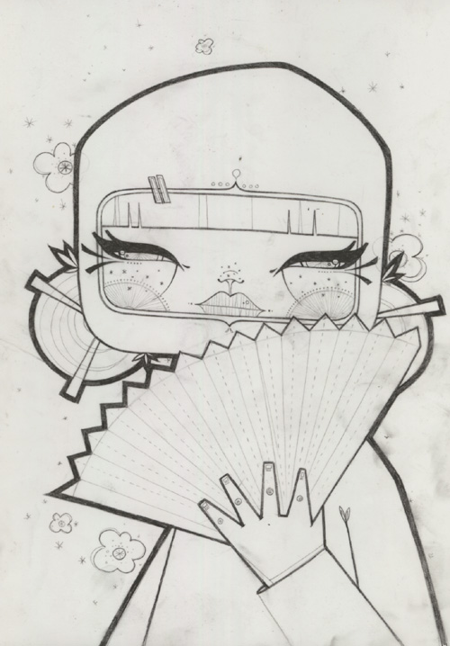 ninjagirl sketch Juile West Color Ink Book ninjagirl sketch Juile West Color Ink Book