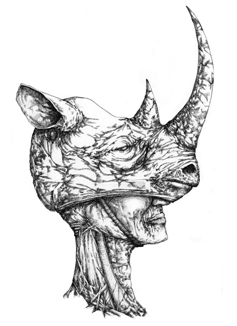 Color Ink Book rhino